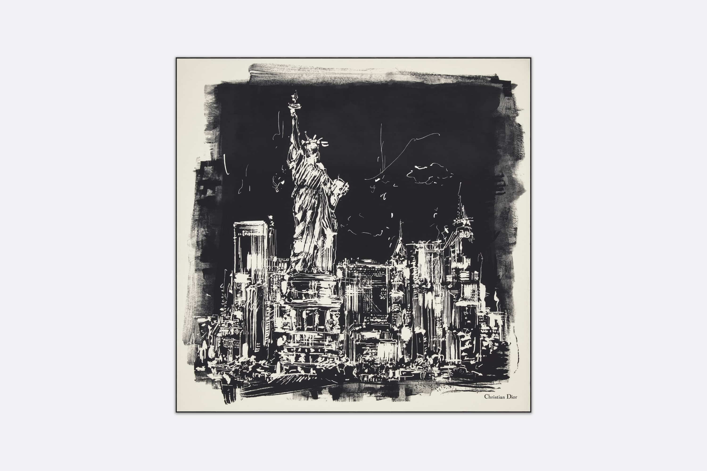 Dior New York 90 Square Scarf | dior | REVERSIBLE