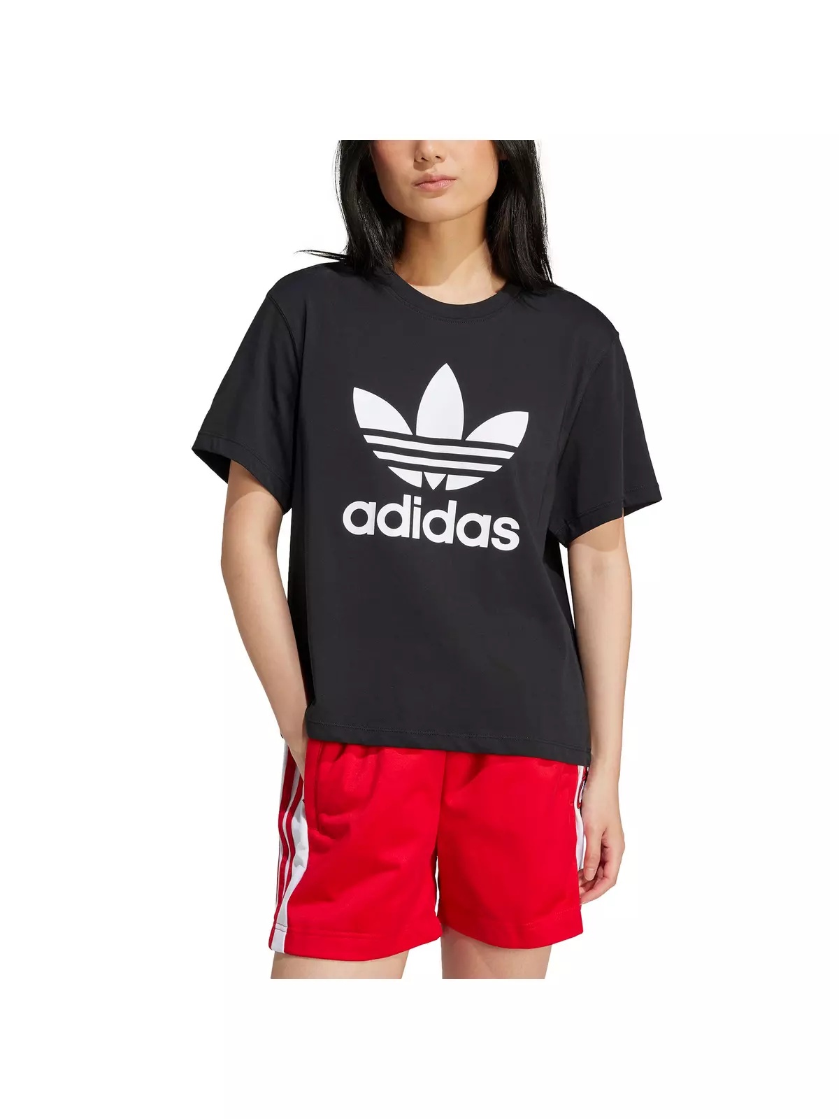 Originals Women's Adicolor Trefoil 3-Stripes T-Shirt -Black - 1