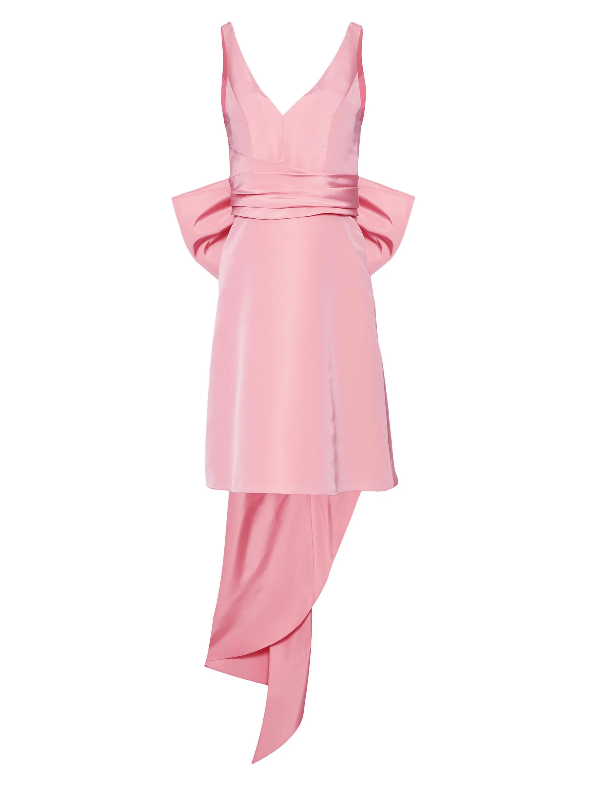 Women's Nicola Silk Bow Minidress - Blush - 1