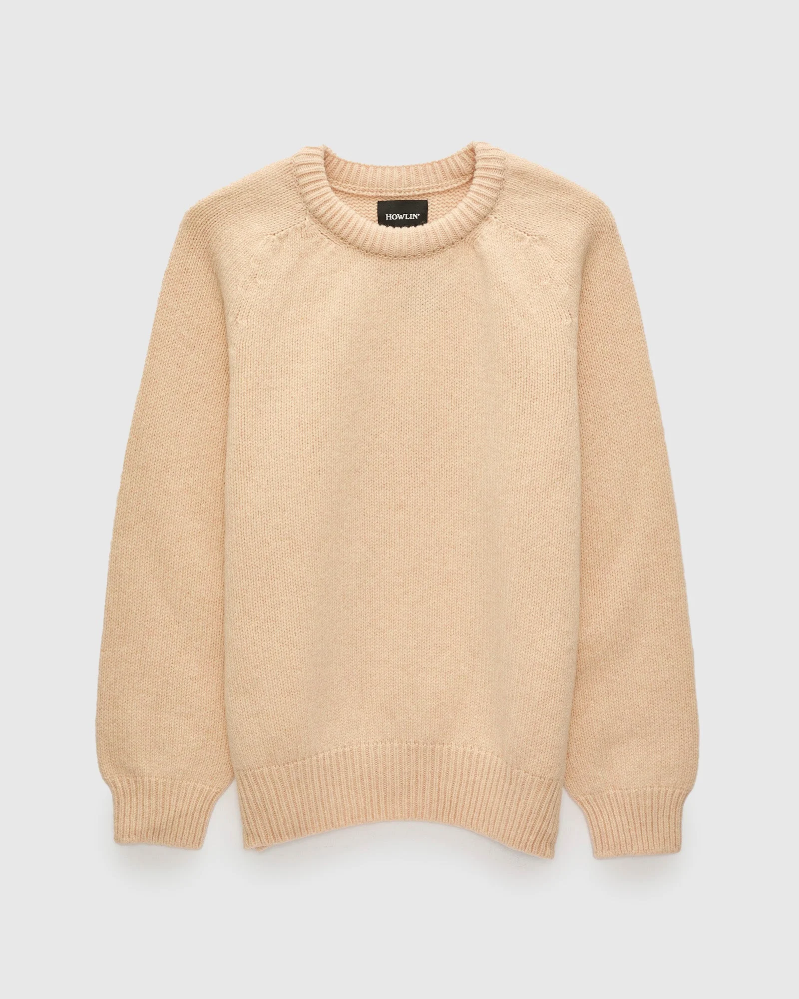 "Boxy Space Knit" Wool Sweater in Almond - 1