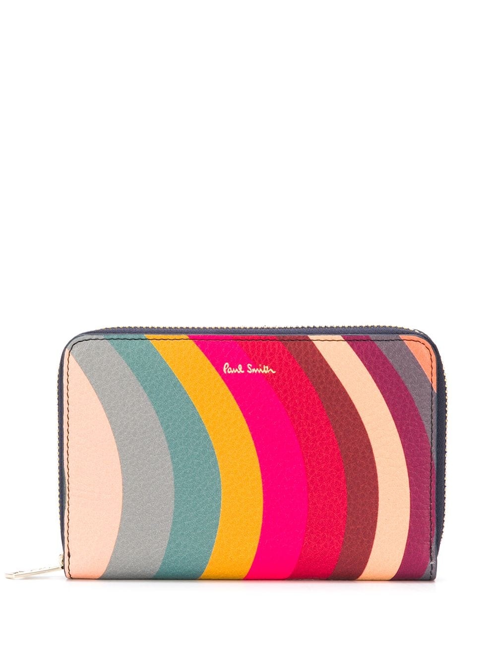 rainbow stripe leather wallet - 1