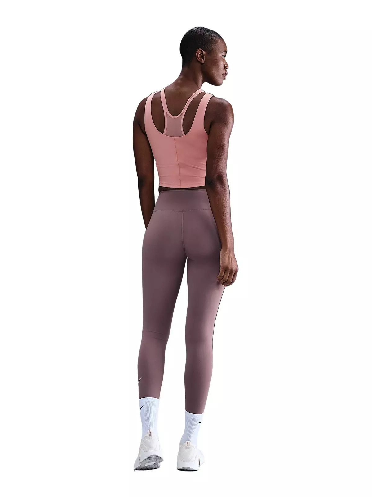 Women's One Fitted Dri-FIT Cropped Tank Top - Pink - 5