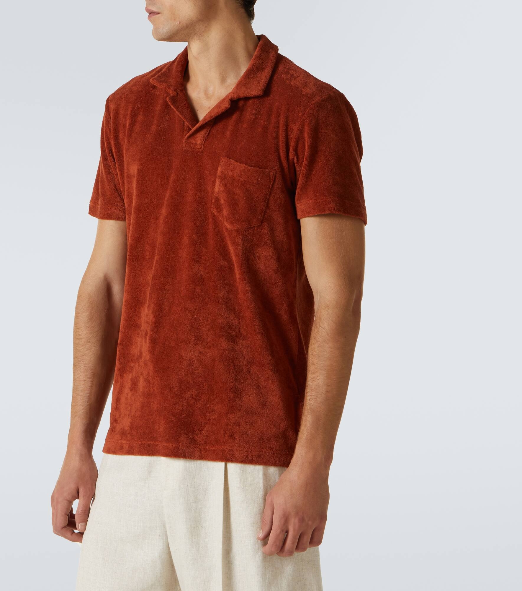 Cotton terry polo shirt - 3