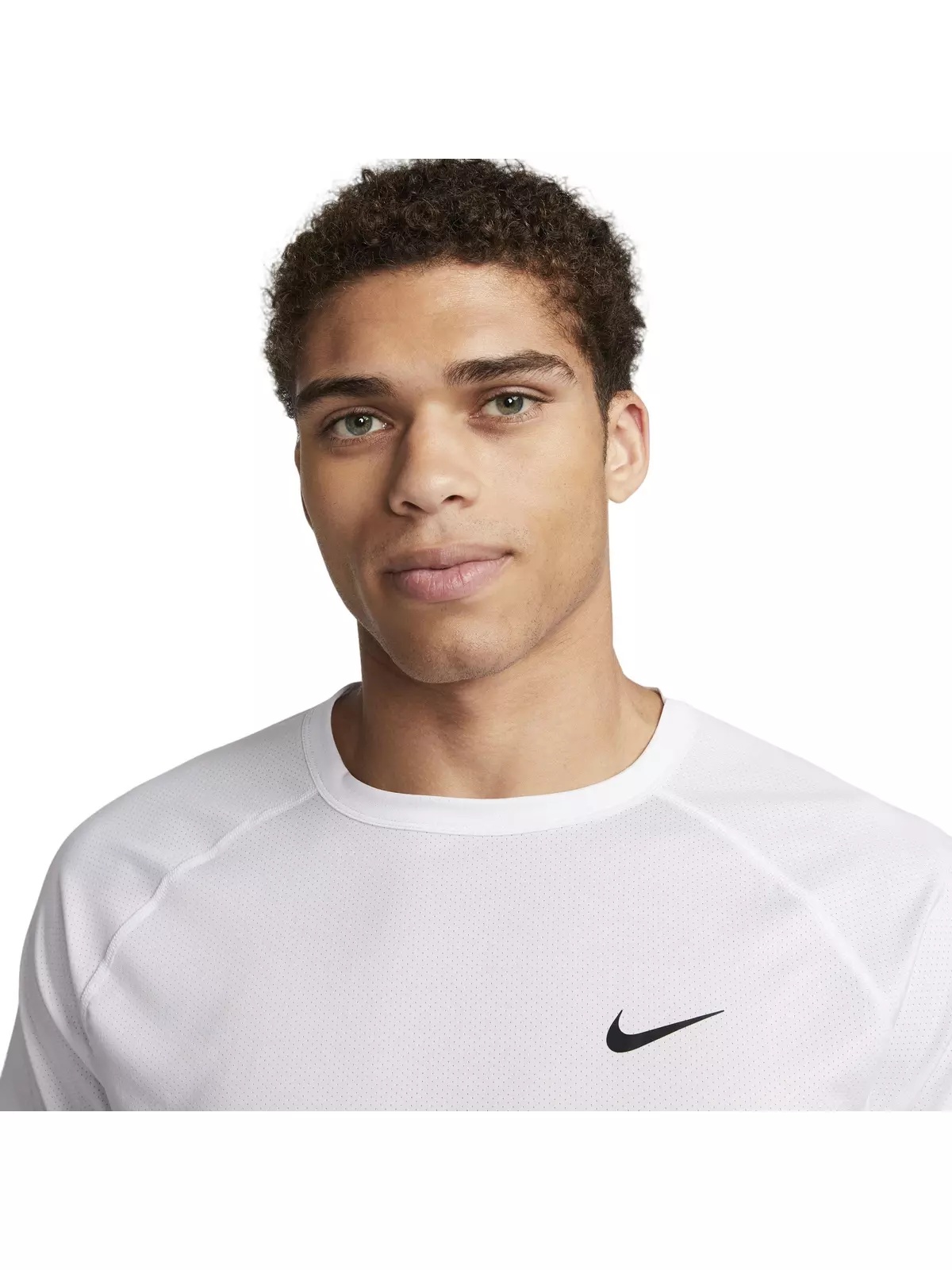 Men's Dri-FIT Ready Short-Sleeve Fitness Top - White - 3