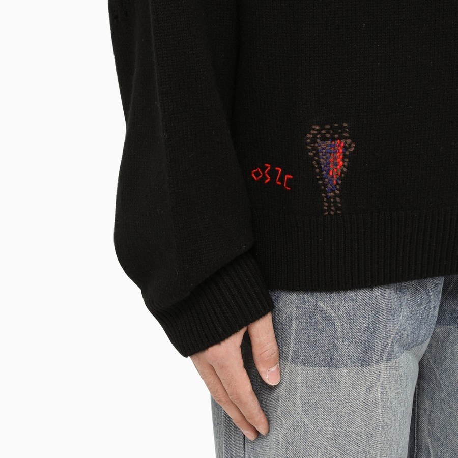 Black Maria embroidered sweater - 5