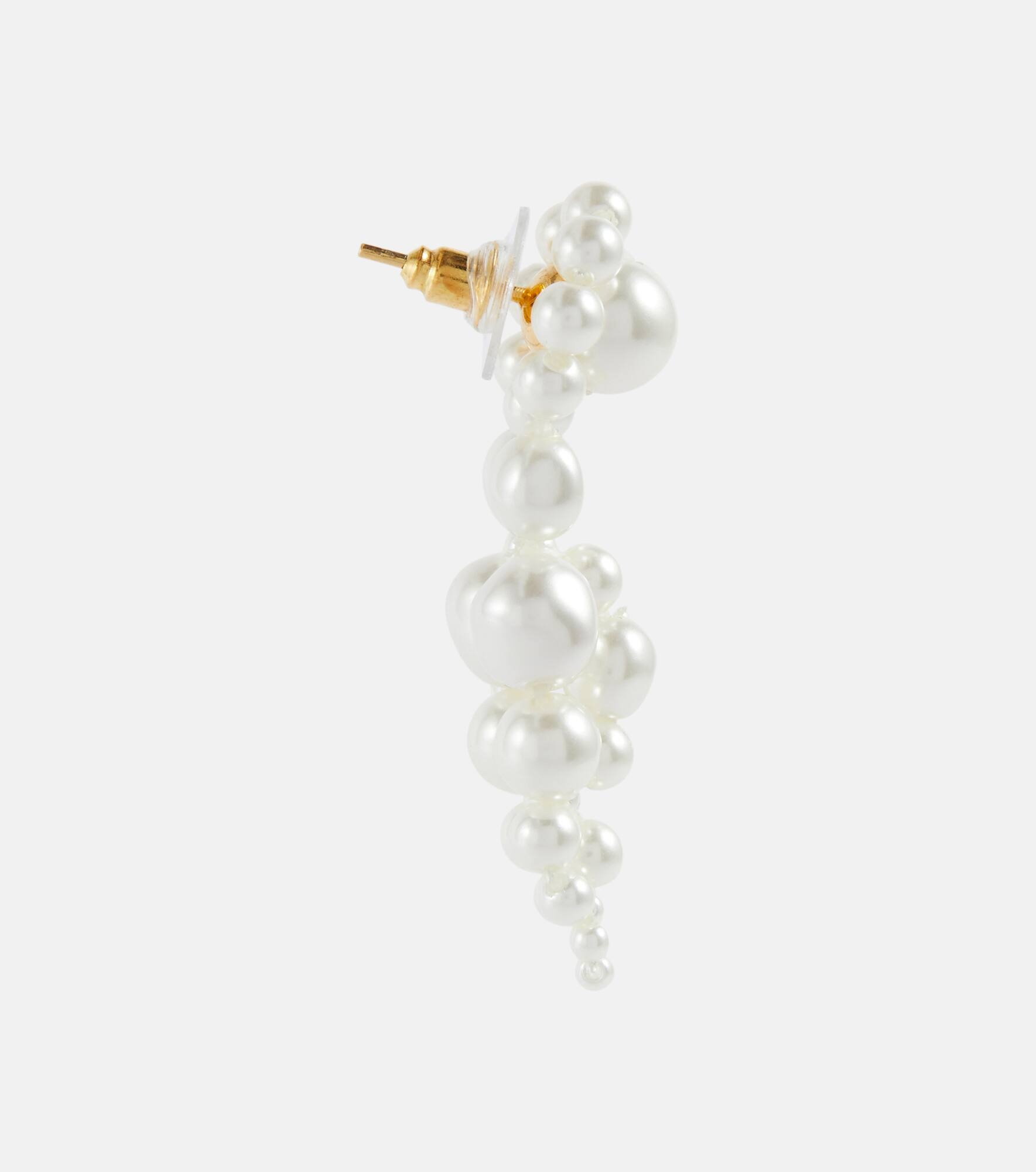 Faux pearl drop earrings - 2