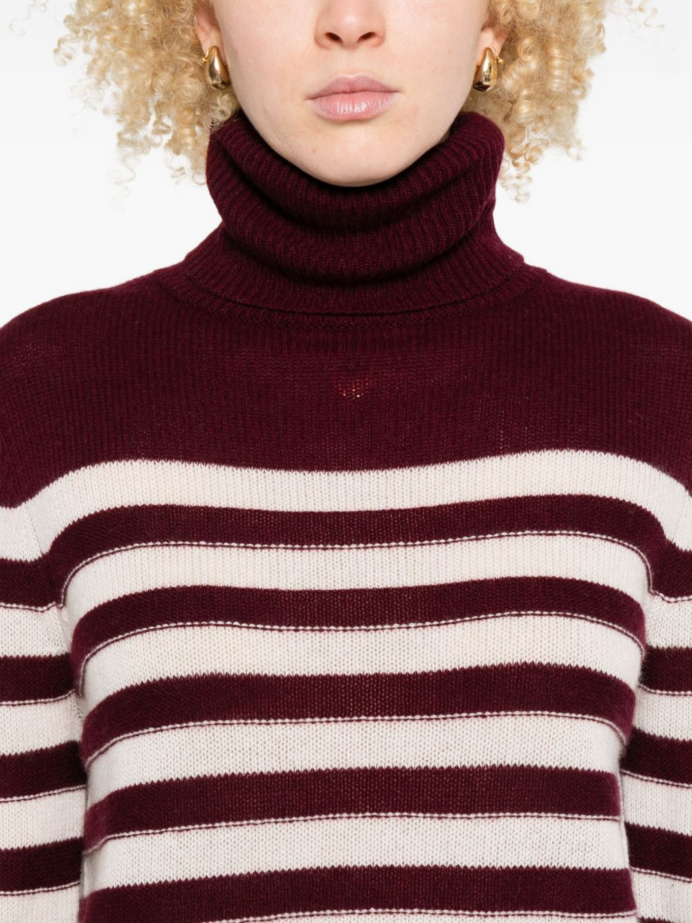 turtleneck striped sweater - 5