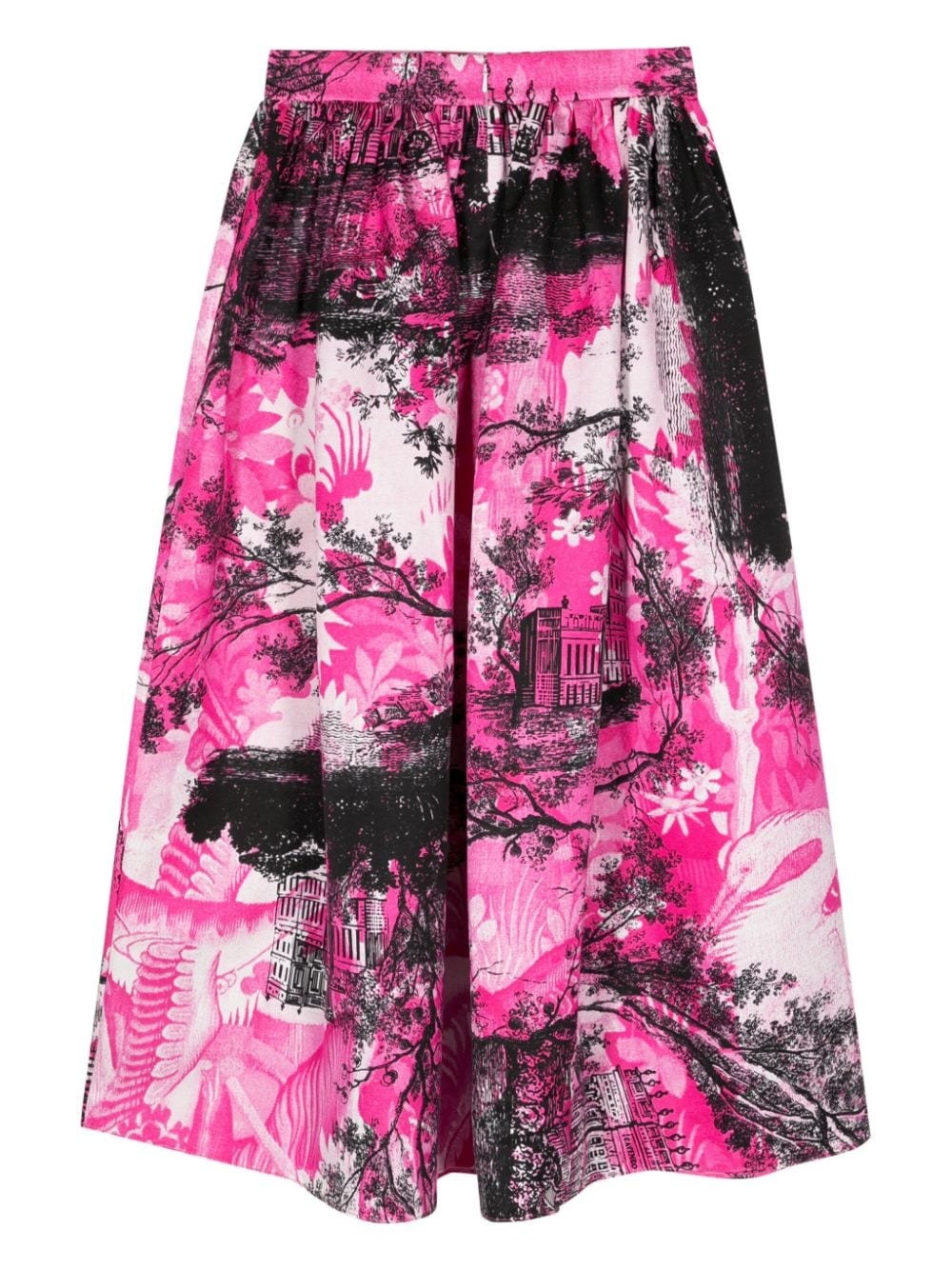 printed jacquard midi skirt - 2