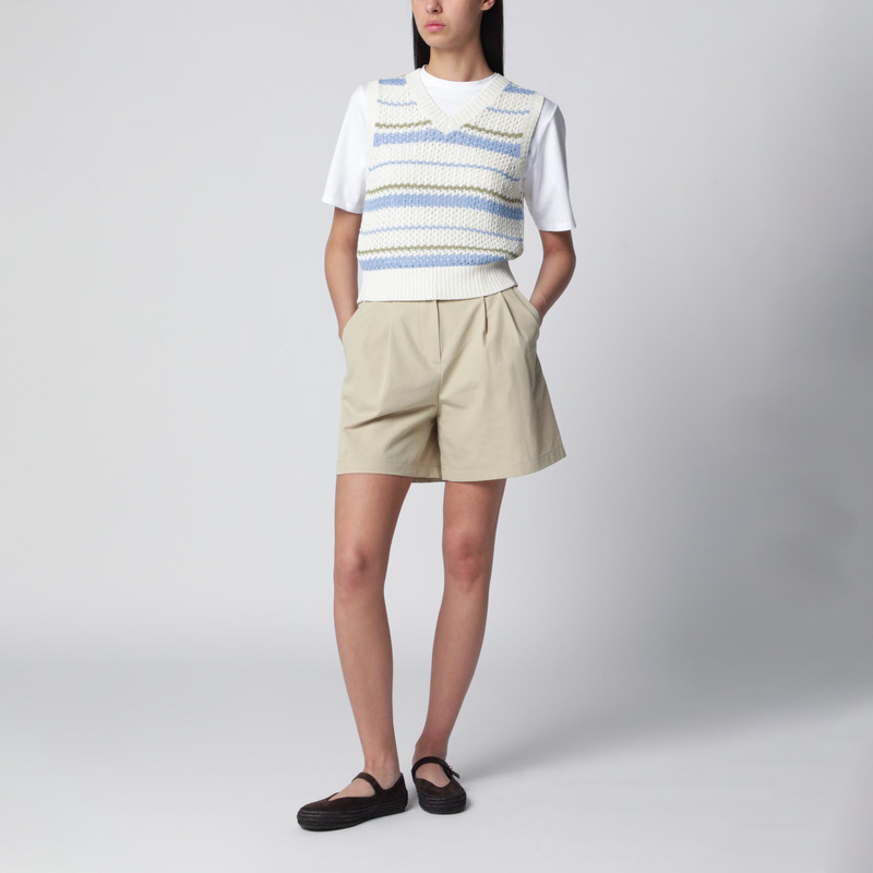 Dunst Beige cotton-blend Bermuda shorts outlook