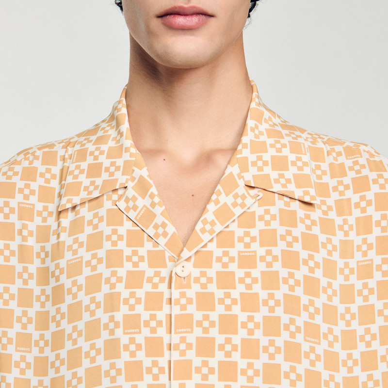 SQUARE CROSS MOTIF 굽기 SHIRT 4