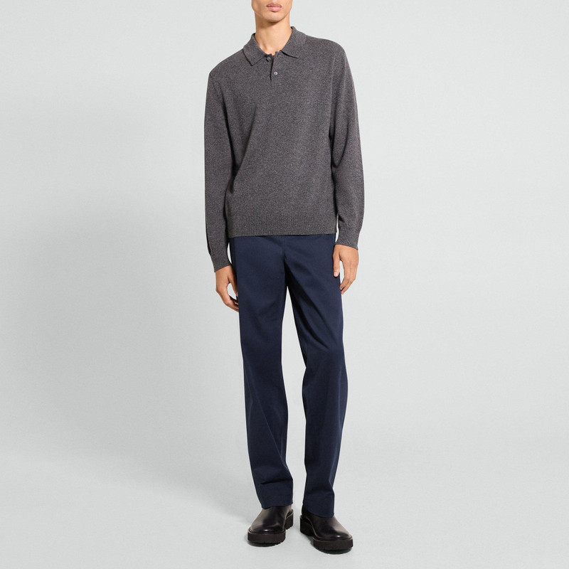 Theory Goris Long-Sleeve Polo Shirt in Cashmere outlook