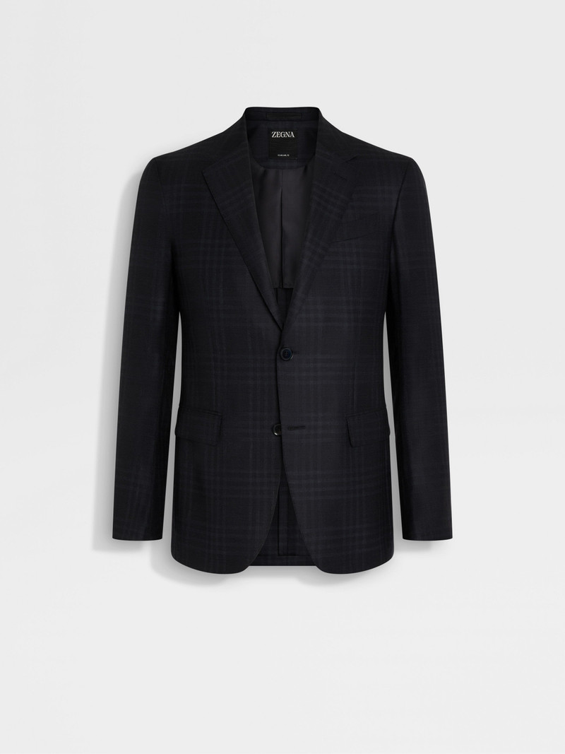 ZEGNA BLACK AND DARK GREY 15MILMIL15 WOOL JACKET outlook