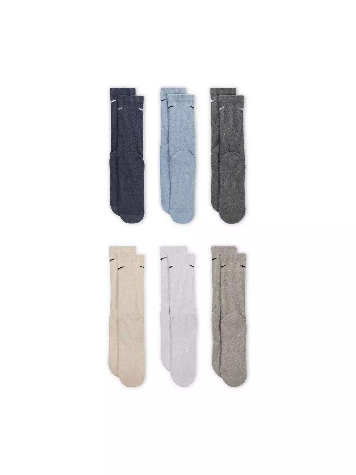 Everyday Plus Cushioned Training Crew Socks (6 Pairs - 3