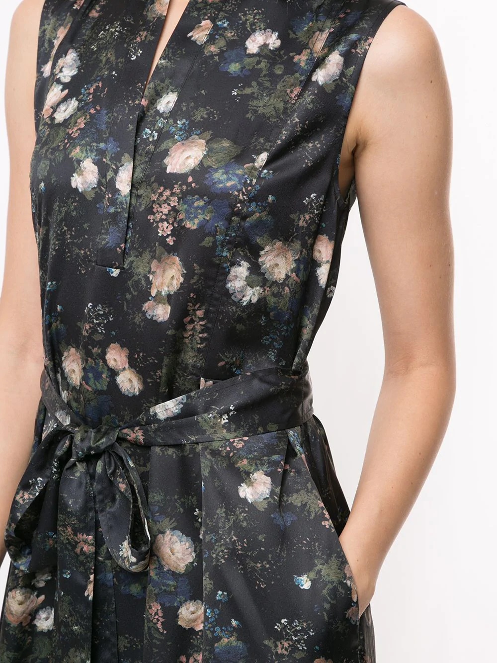 floral-print sleeveless dress - 5