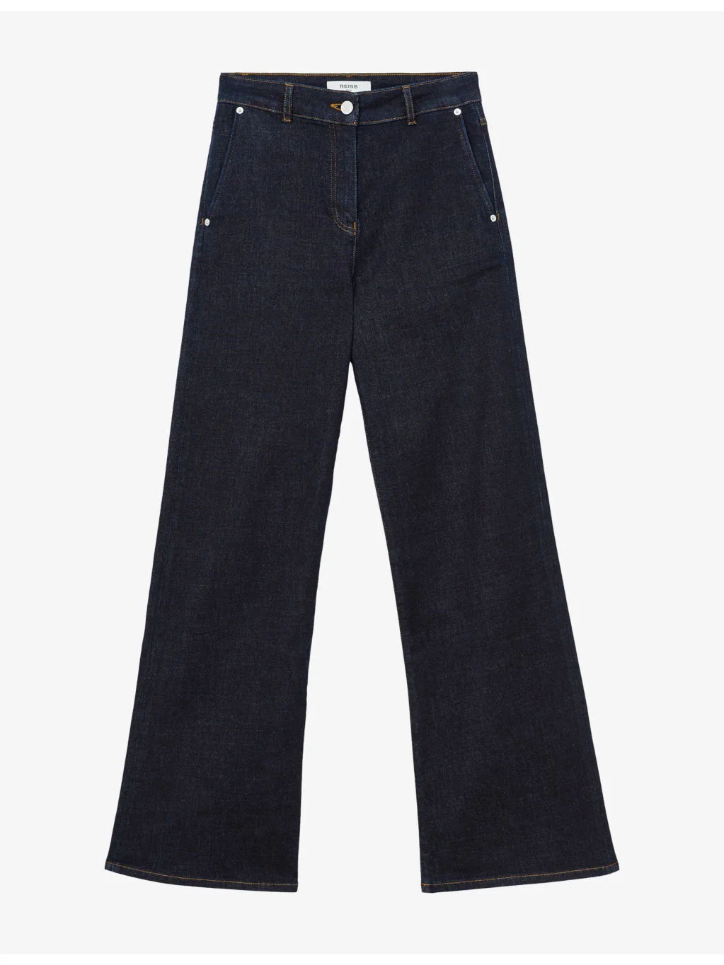 Addie Wide-Leg Stretch-Denim Jeans - 1