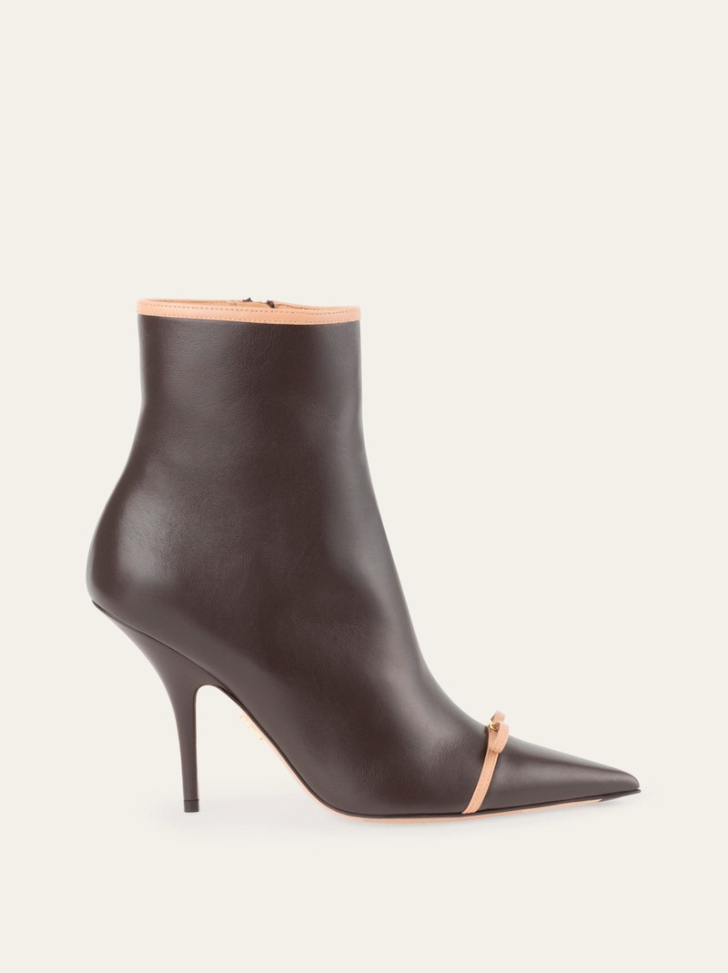 Pointed ankle boot with mini bow detail 1