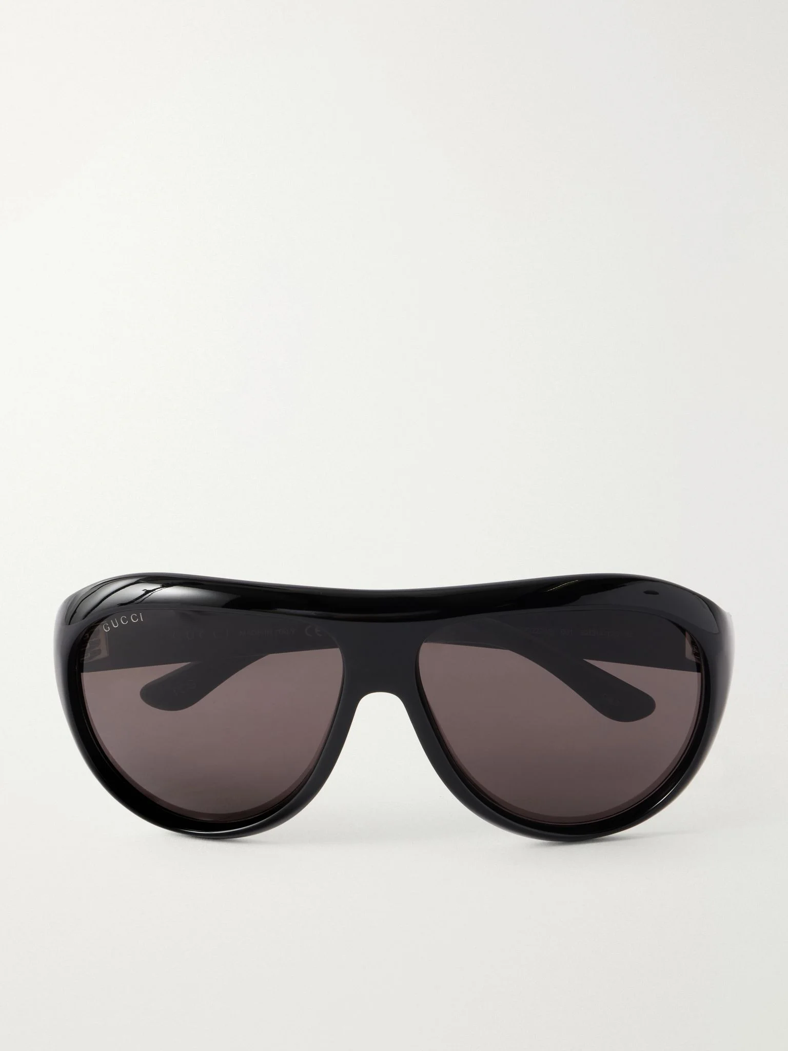 Bold D-Frame Recycled-Acetate Sunglasses Black - 1
