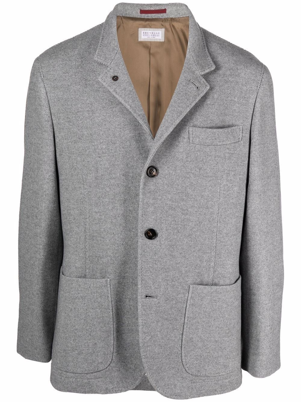 notched-lapels single-breasted blazer - 1