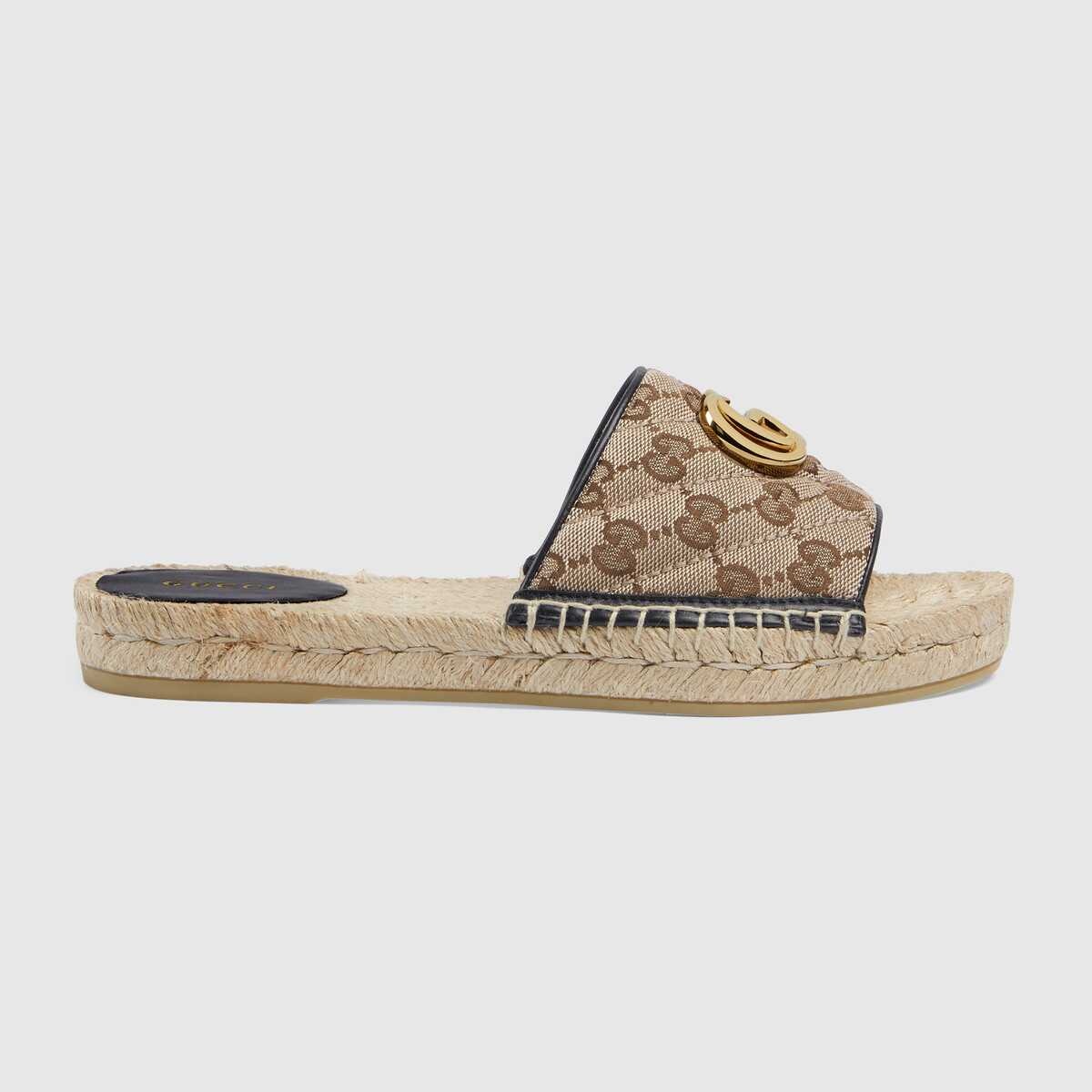 Women's GG matelassé canvas espadrille sandal - 1