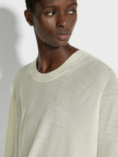 ZEGNA OFF WHITE WOOL CREWNECK outlook