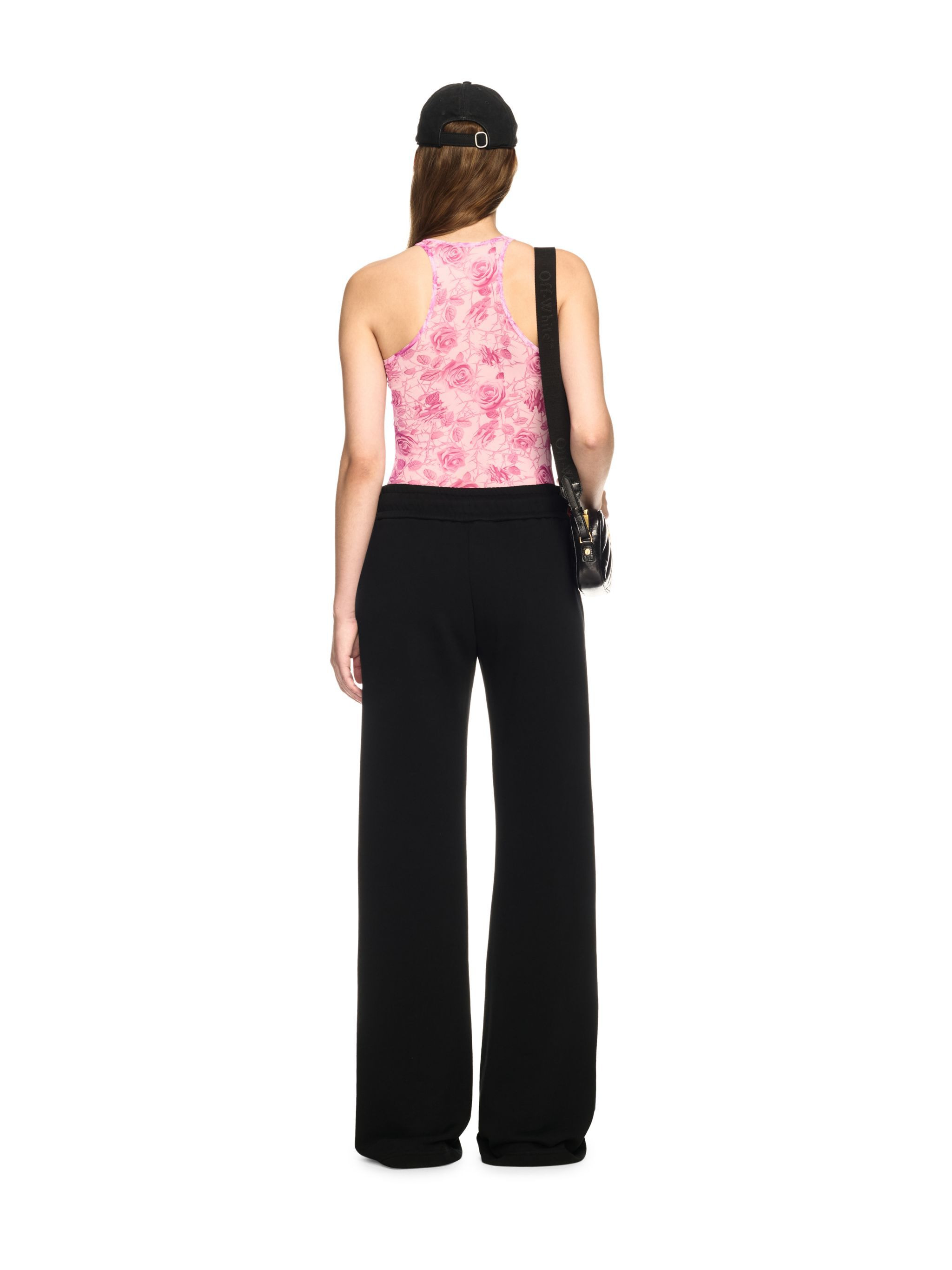 Pink Stamp Roses Racerback Tank Top - 5