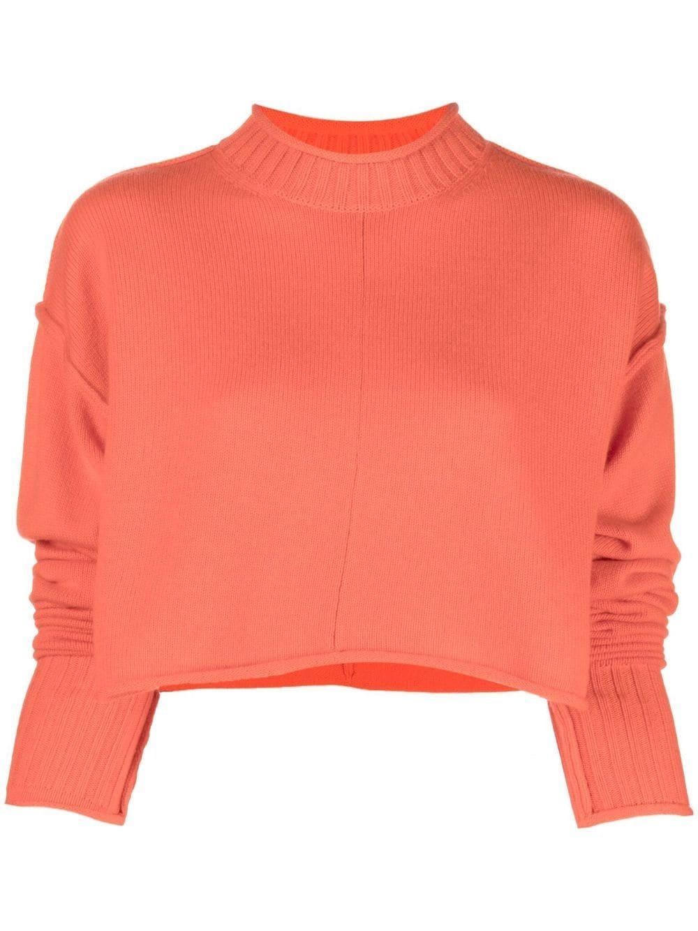 ribbed-knit cropped jumper - 1