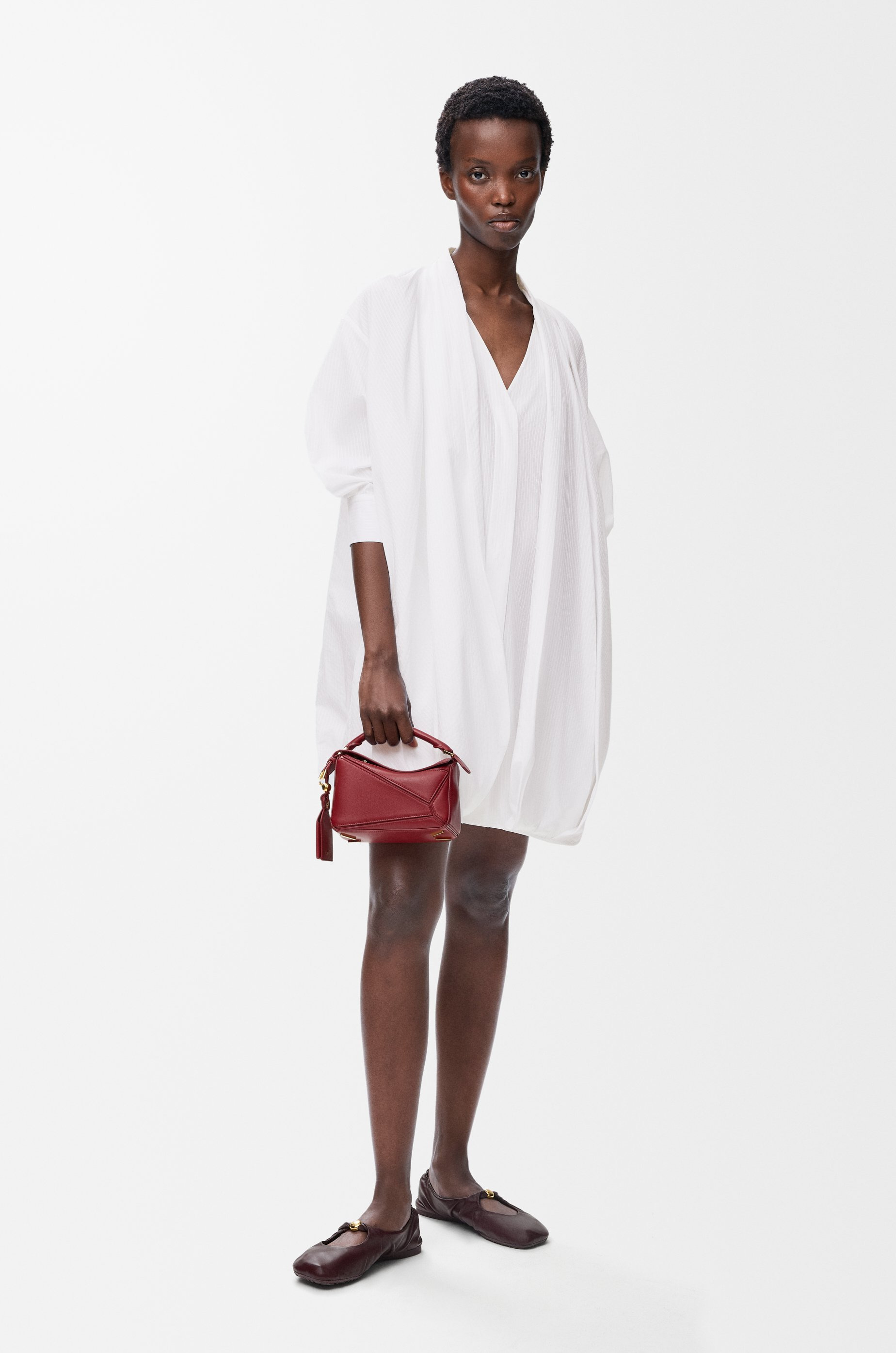 Draped dress in cotton - 2