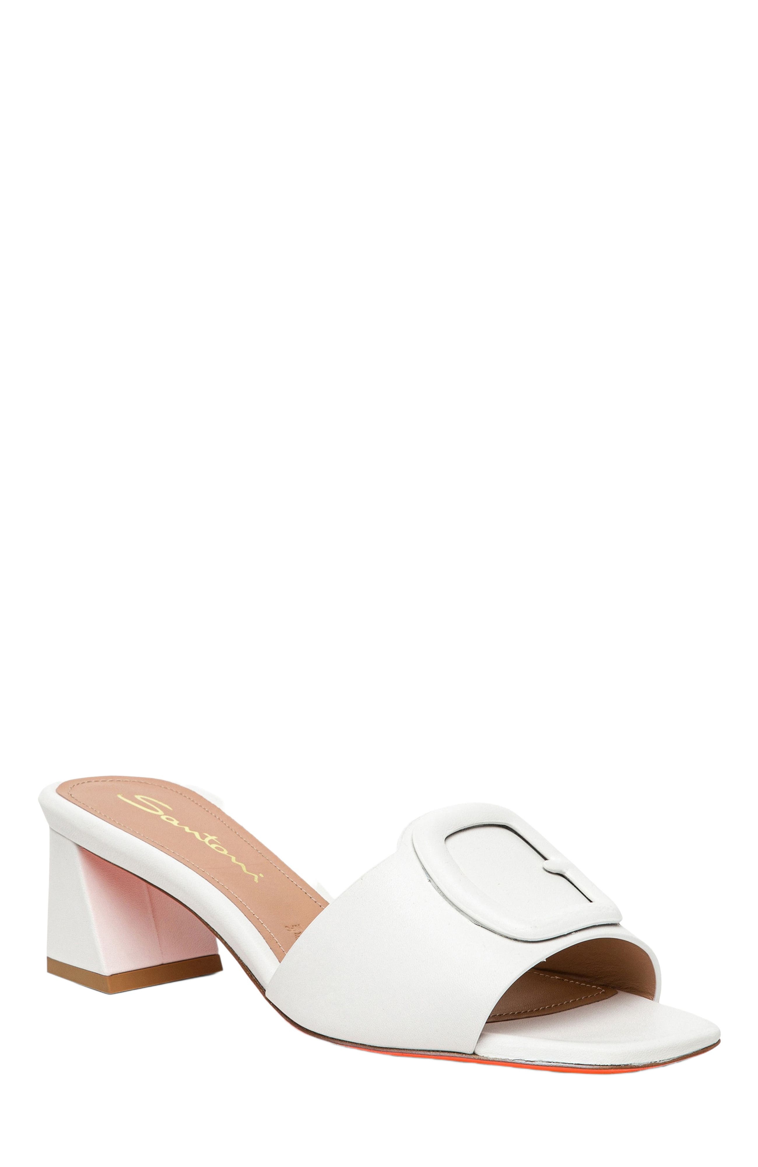 Santoni Women's mid-heel sandal in White at Nordstrom - 3