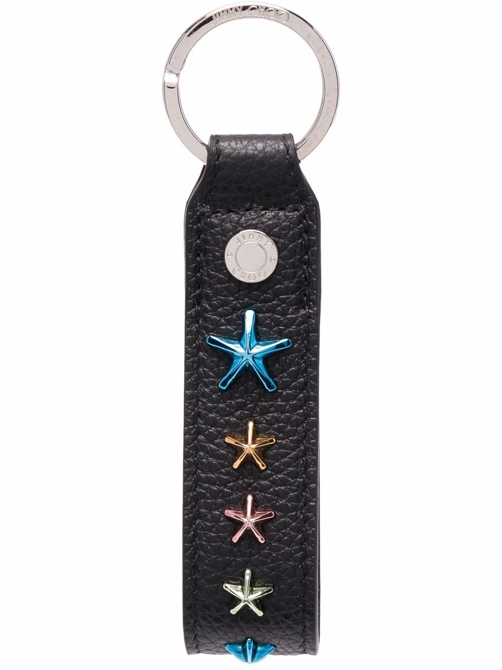 decorative-plaque leather keyring - 1