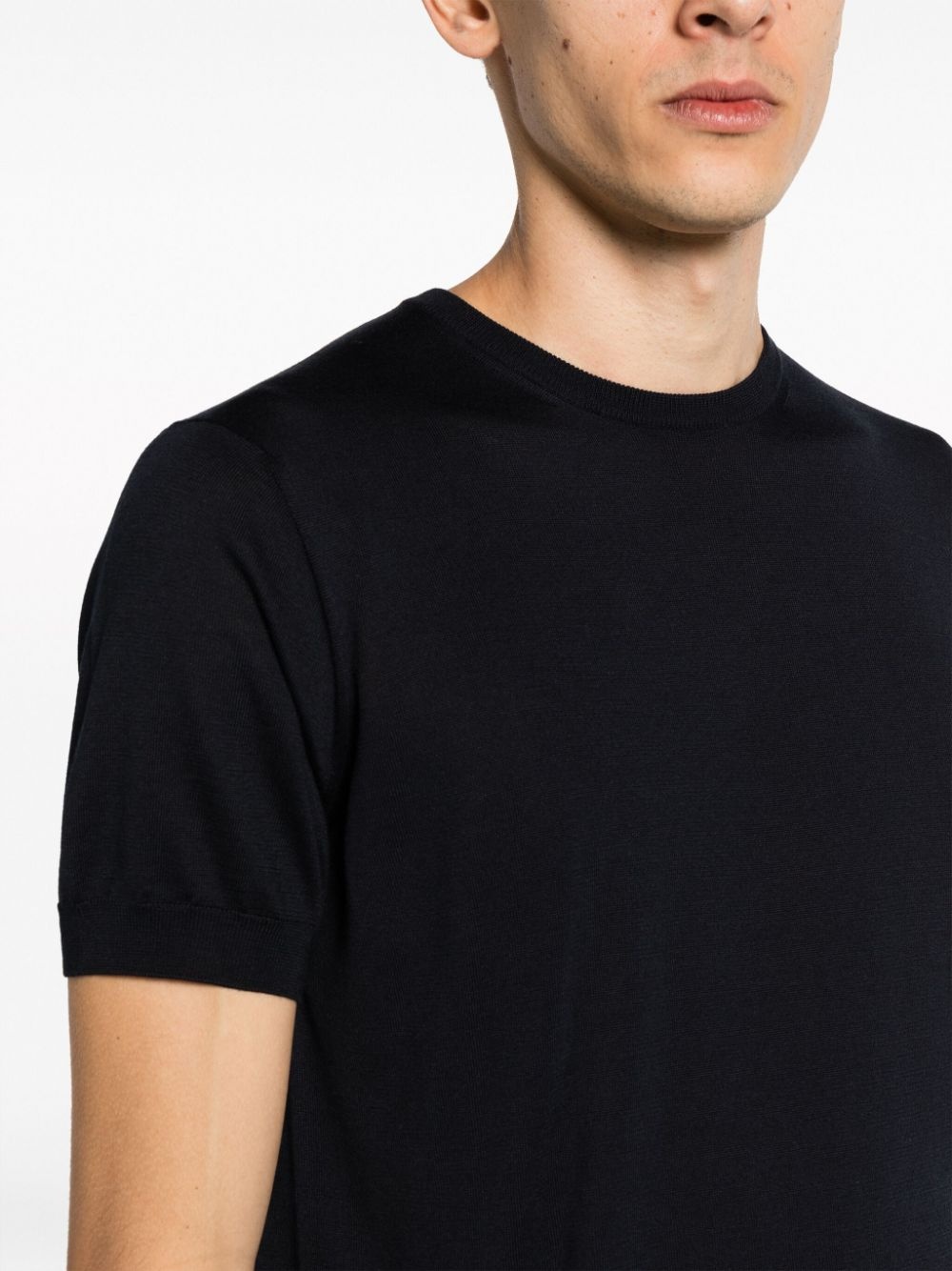 fine-knit crew-neck jumper - 5