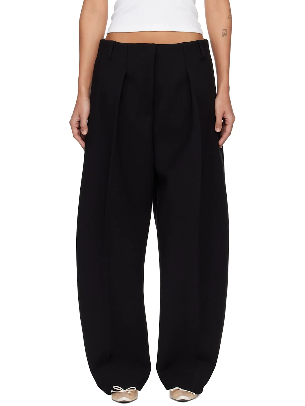 Black 'The Ovalo' Trousers - 1
