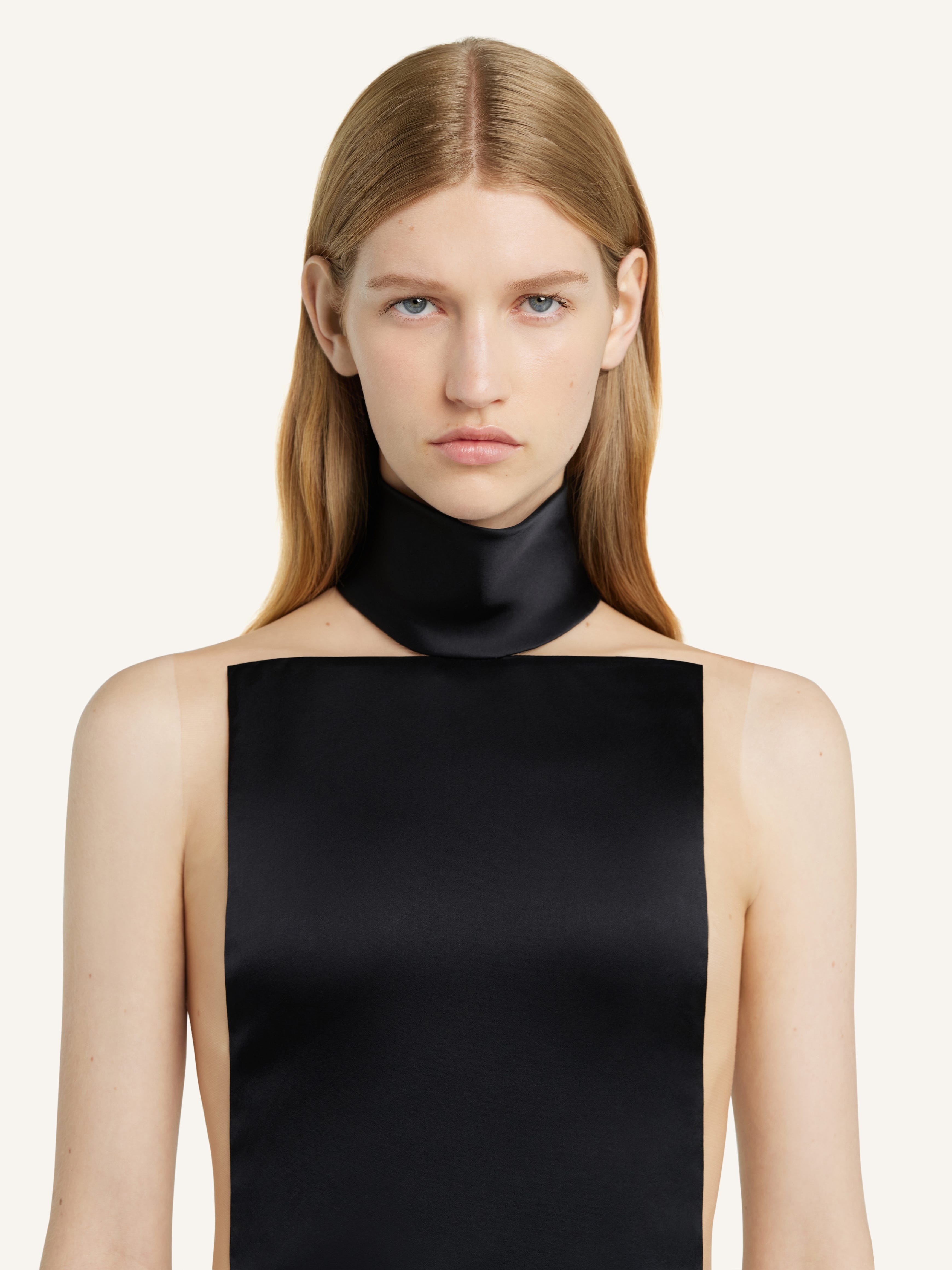 ILLUSION SATIN DRESS - 5