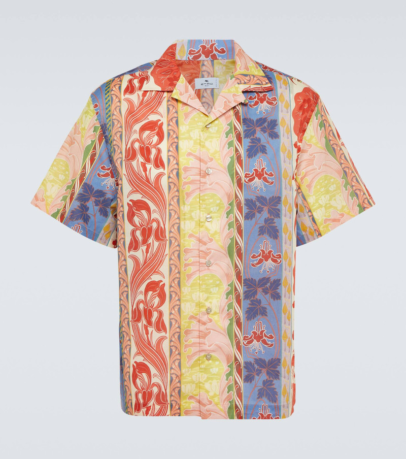 Printed cotton bowling shirt - 1