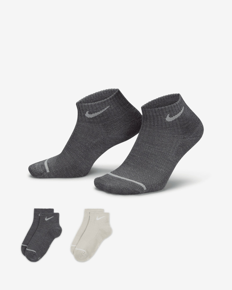 Nike Everyday Wool Cushioned Ankle Socks (2 Pairs) 1