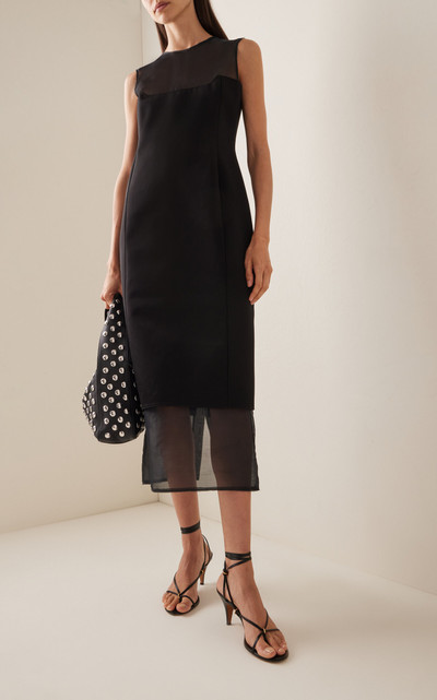 KHAITE Dissa Mesh Midi Dress black outlook