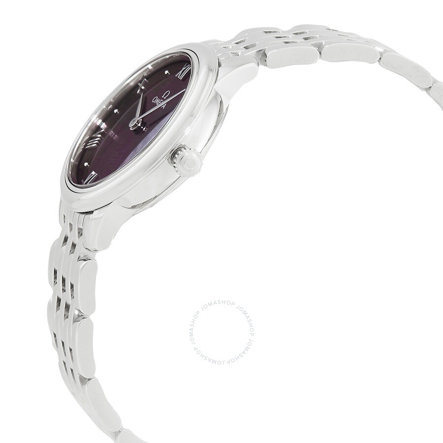 Omega De Ville Quartz Burgundy Dial Ladies Watch 434.10.28.60.11.001 - 2