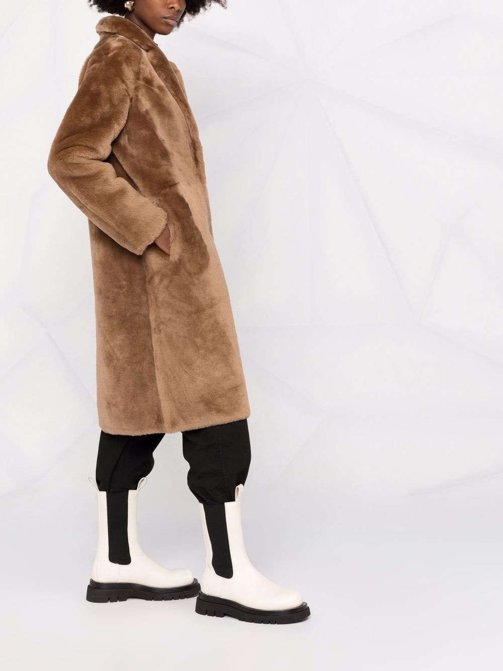 reversible lambskin coat - 6