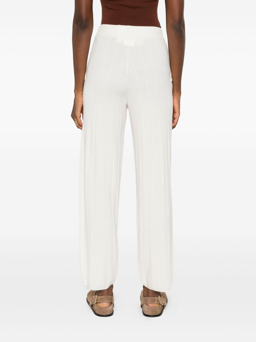 ribbed knit trousers - 4