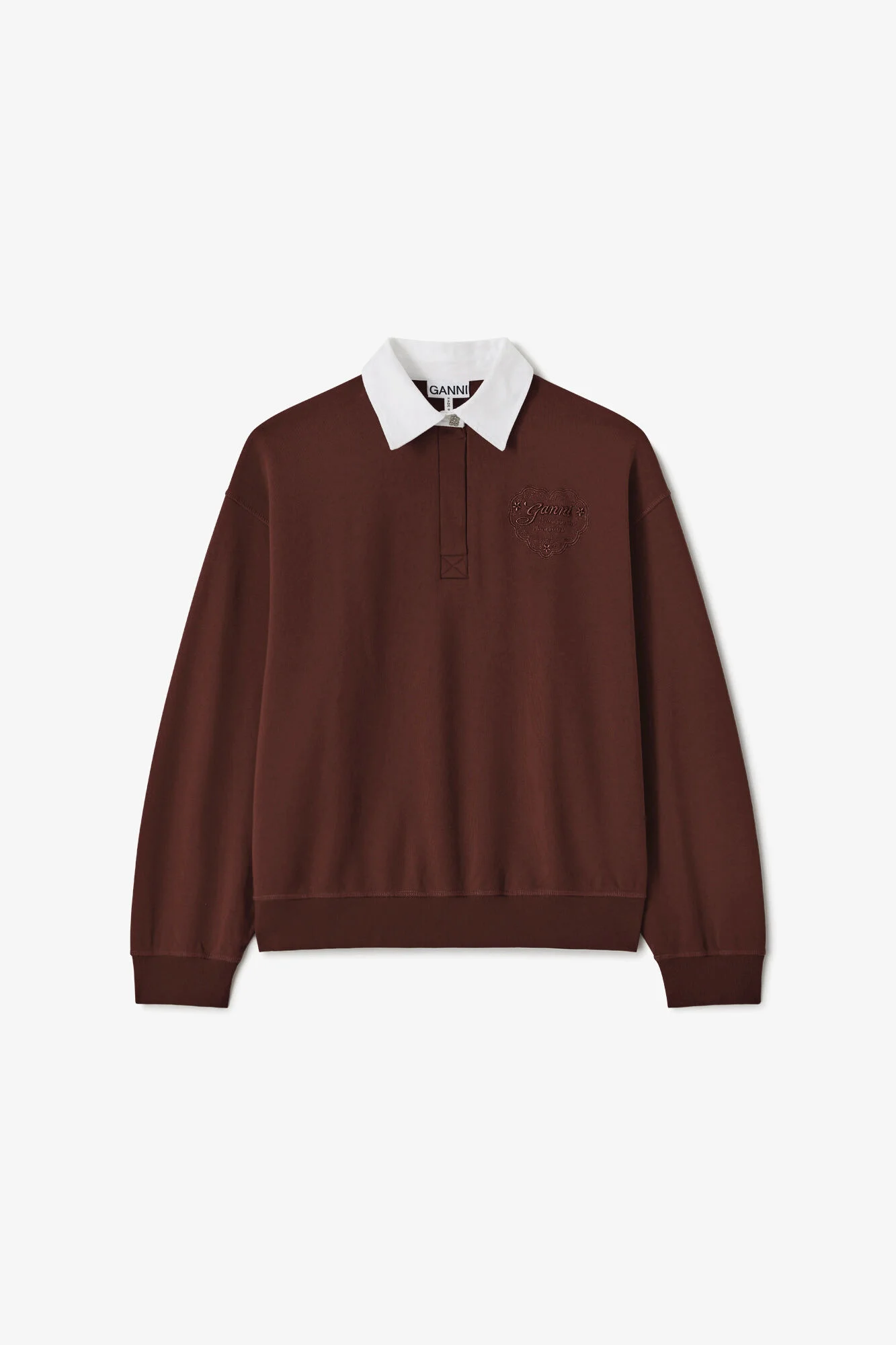 POLO SHIRT WITH HEART EMBROIDERY - 1