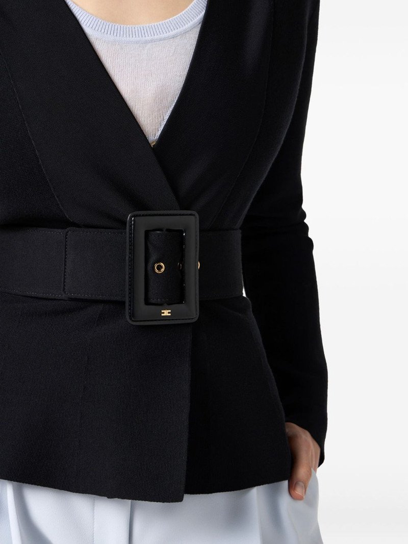 v-neck belted blazer 5