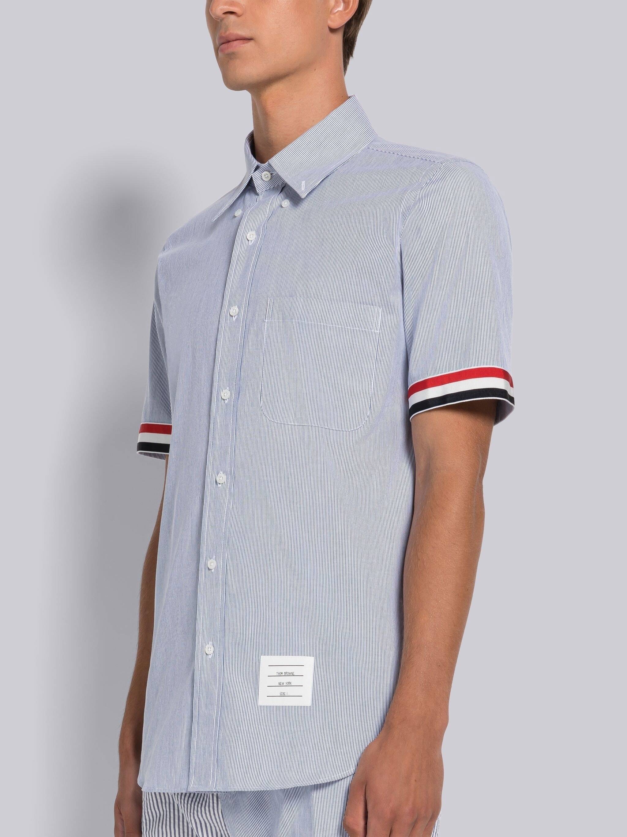 Pincord Armband Short Sleeve Shirt - 2