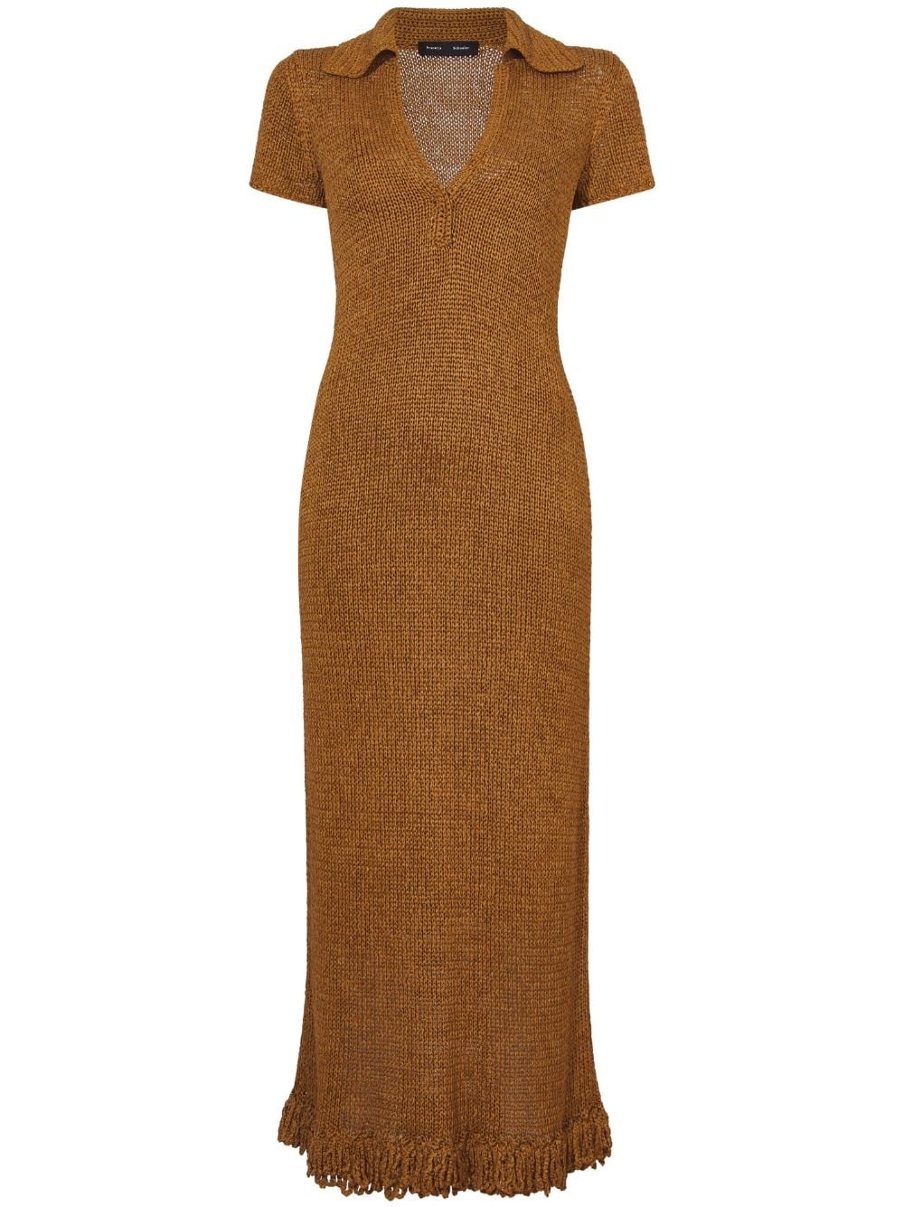 ribbon crochet fringe dress - 1