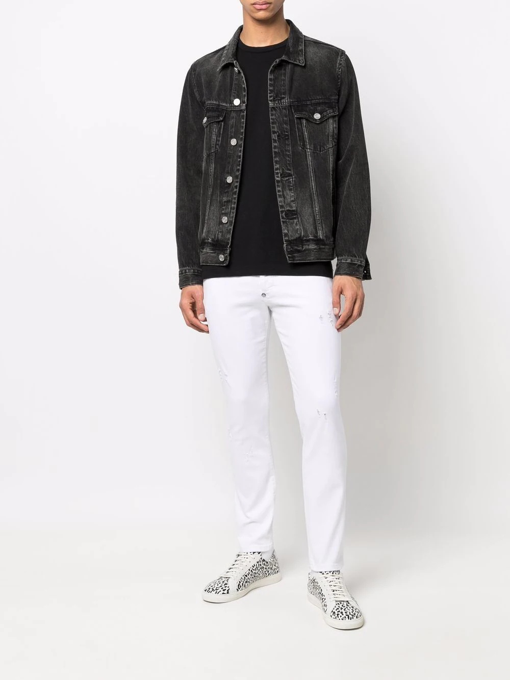 embroidered-logo straight-cut jeans - 2