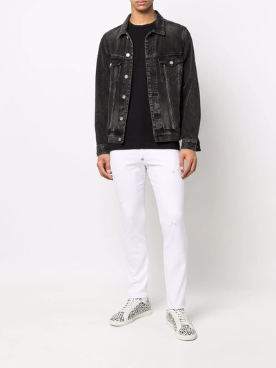 PHILIPP PLEIN embroidered-logo straight-cut jeans outlook