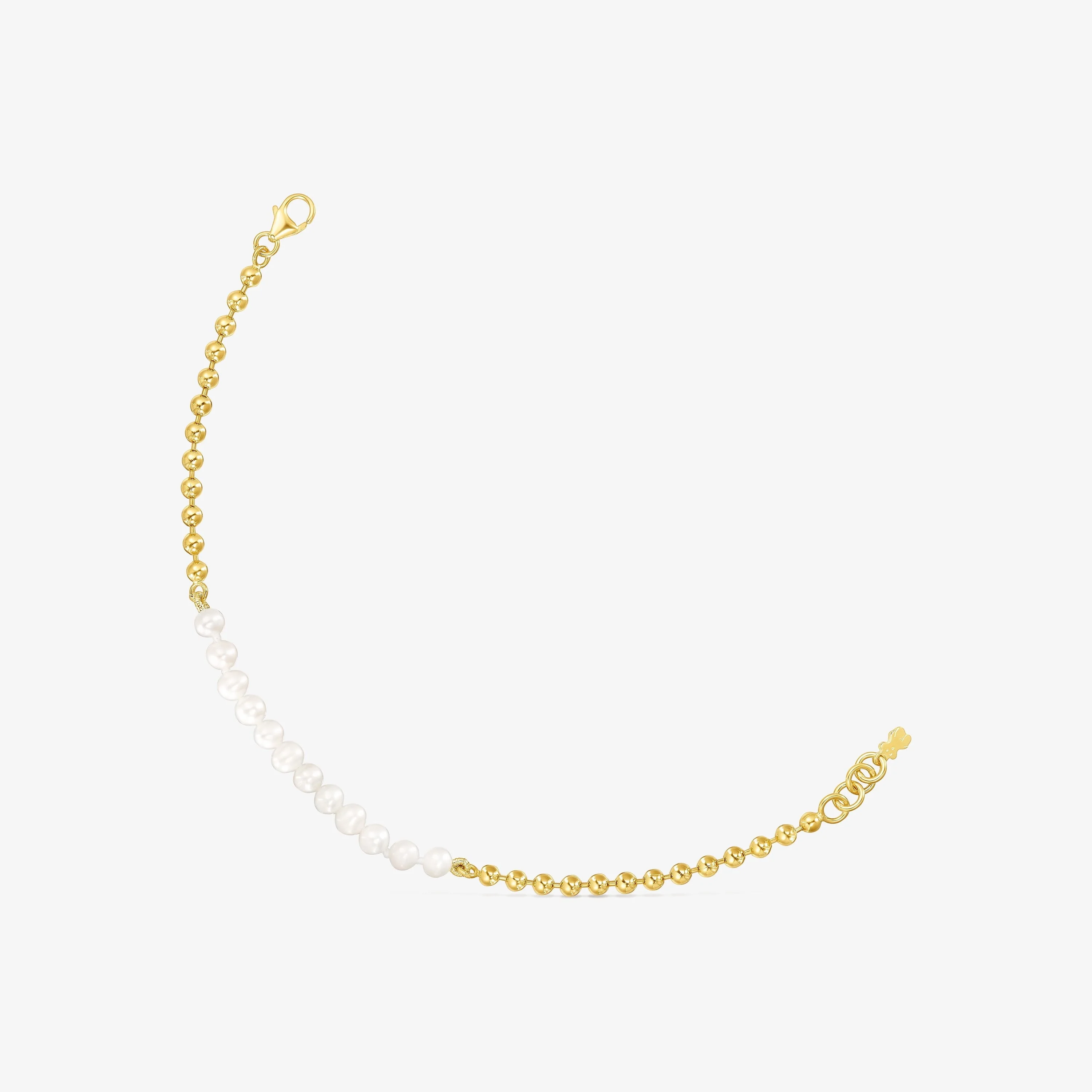 18K gold vermeil Gloss Bracelet with Pearls - 1