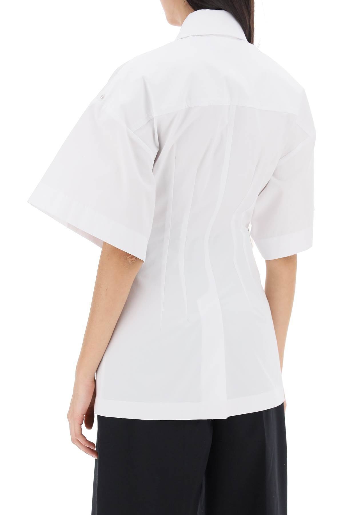 "POPLIN CURVED SHIRT - 4