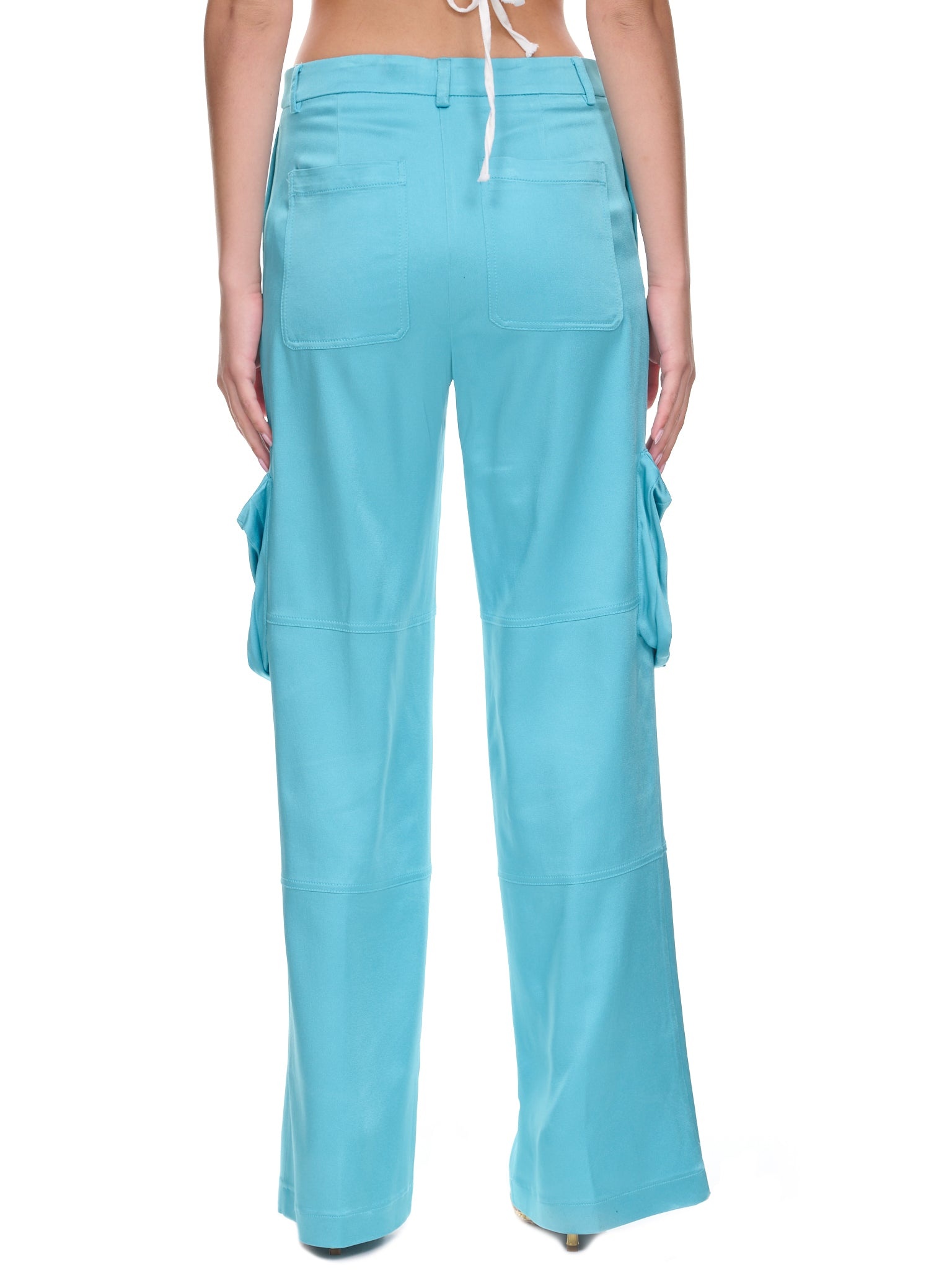 Satin Cargo Pants - 3