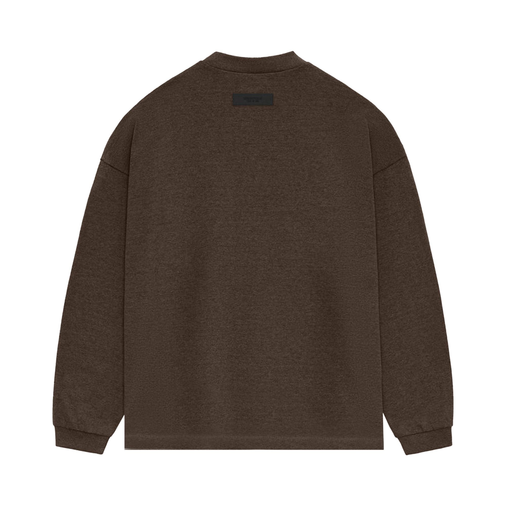 Fear of God Essentials Heavy Long-Sleeve Tee 'Heather Wood' - 2