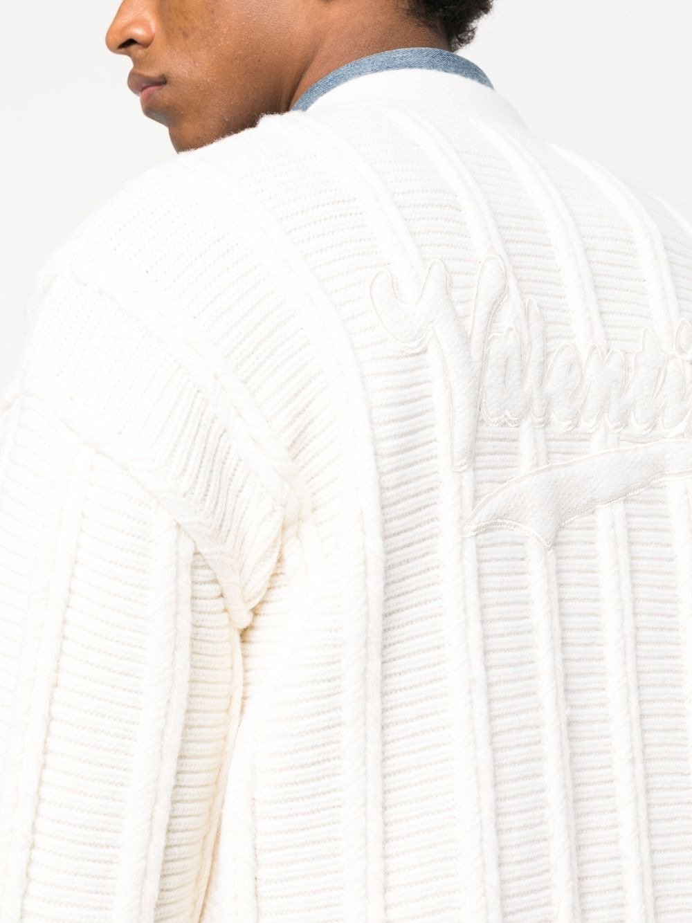 ribbed-knit cardigan - 5