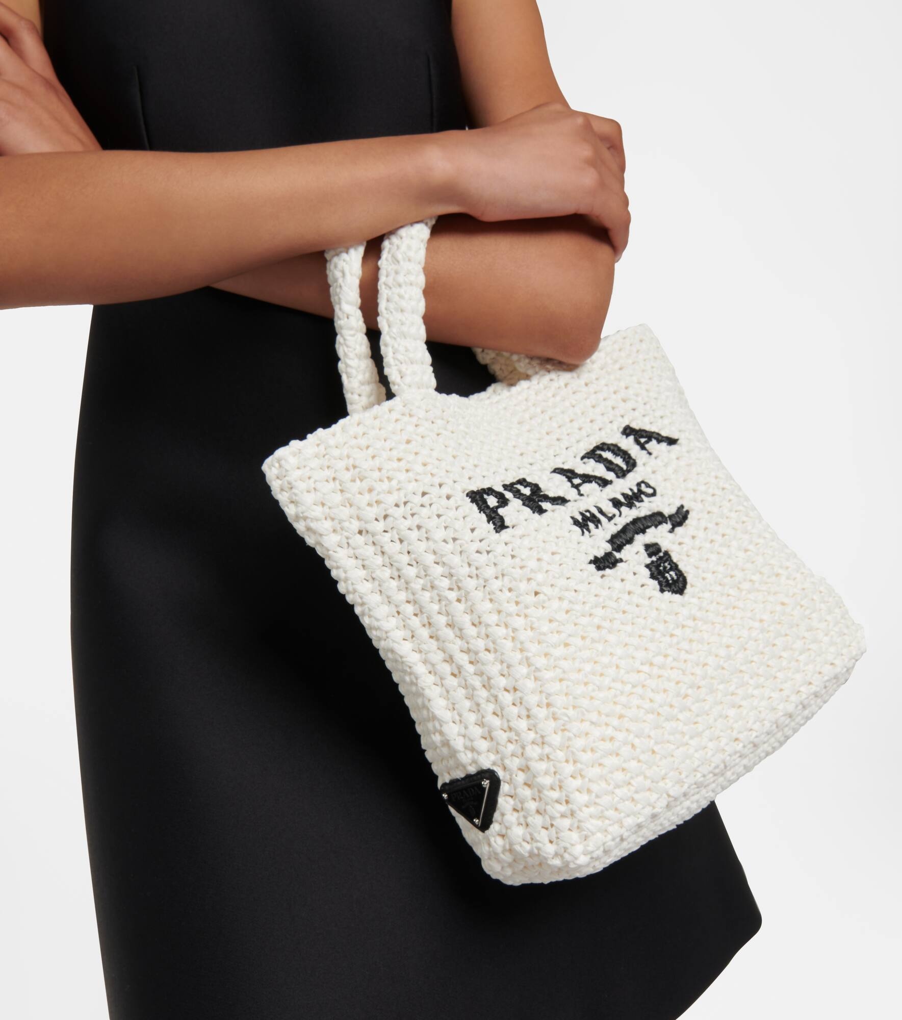 Small logo crochet tote bag - 2